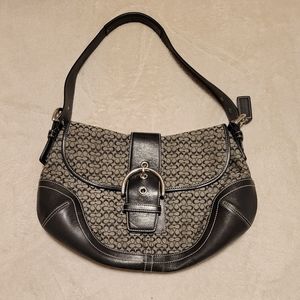 Vintage Coach shoulder bag with leather accents
